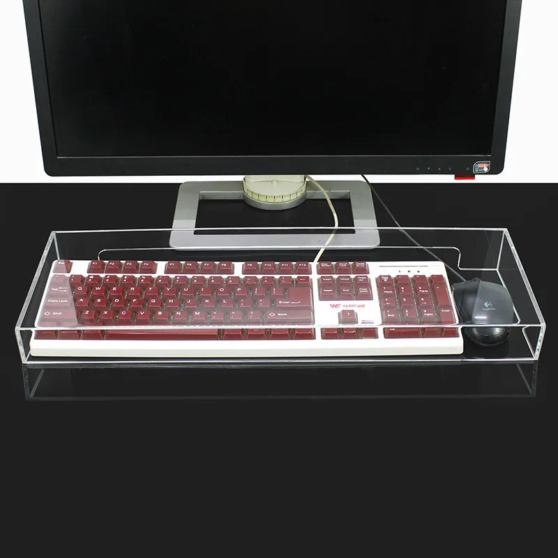 Acrylic Keyboard Dust Cover Universal Desktop Protective Box Shield Clear Anti-Dust Protector Office Gaming Keyboard Accessories