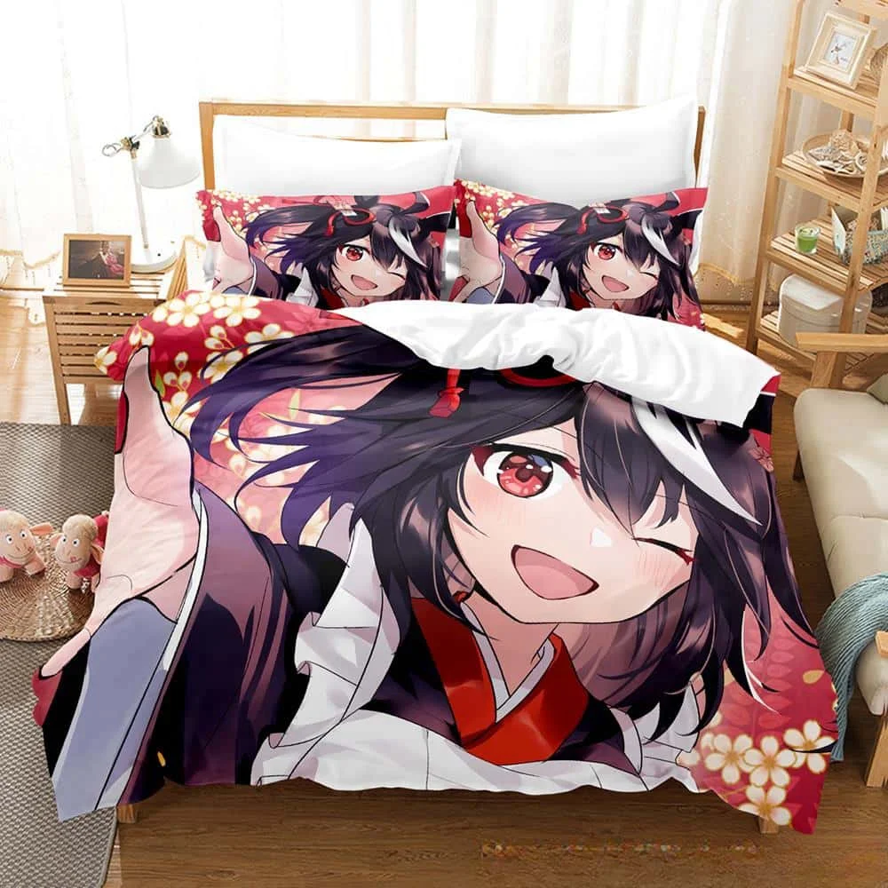 3D Kawii Girls Uma Musume Pretty Derby Bedding Set Single Twin Full Queen King Size Bed Set Adult Kid Bedroom Duvetcover Sets