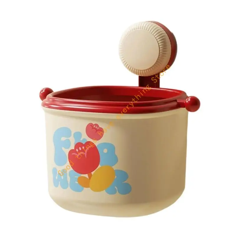 سلة المهملات المحمولة مع كوب الشفط، سلة قمامة معلقة على الحائط، سلة مهملات للمكتب وغرفة المعيشة وغرفة النوم، 55KF