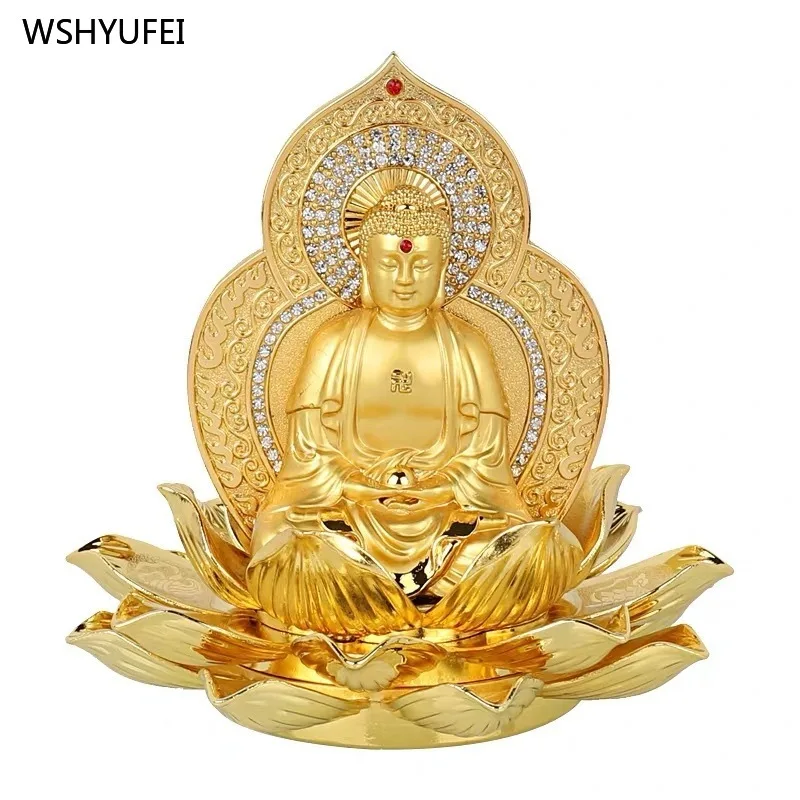 

1 pc Vehicle mounted Buddha Guanyin ornaments Sculpture Crafts Car perfume accessories Ensuring safety Buddhist hall utensils