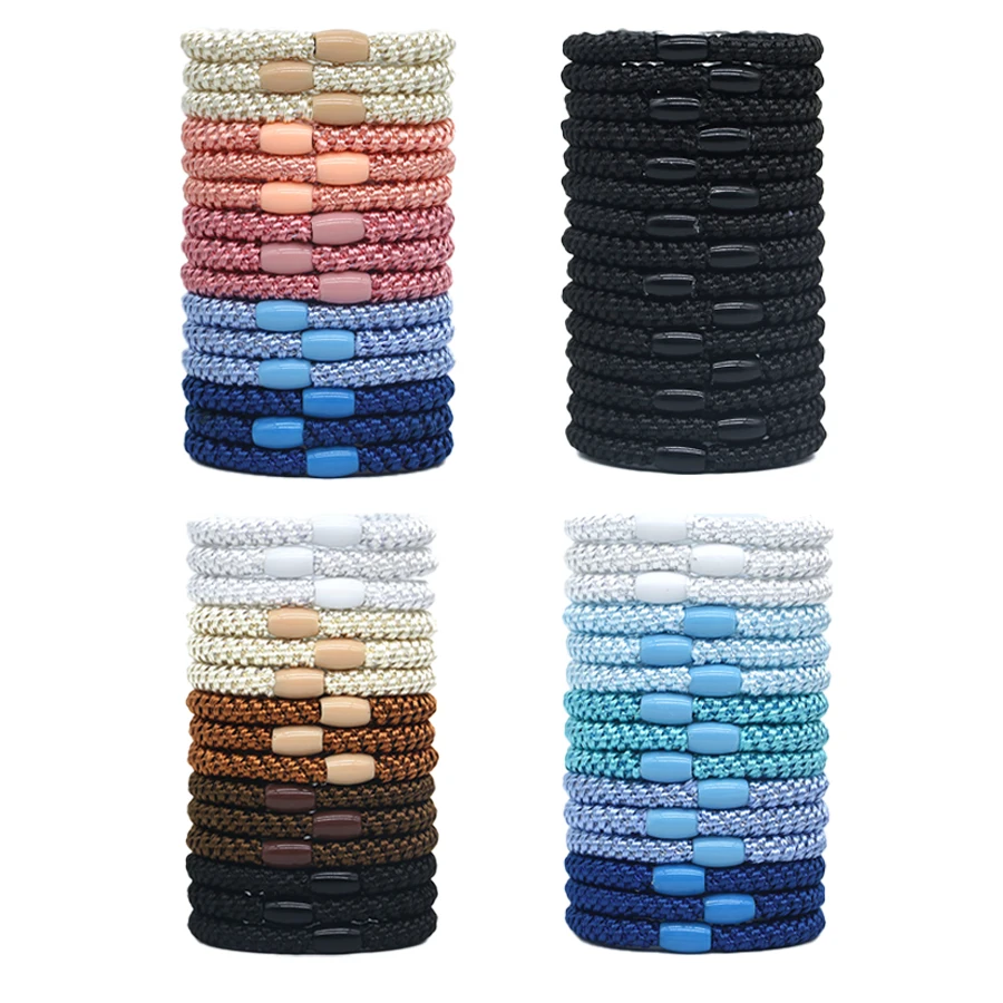 Hair Ties for Girls Women,  15 Pcs Elastics Hair Bands Ponytail Holders for Thick Hair, No Damage No Crease Hair Elastics