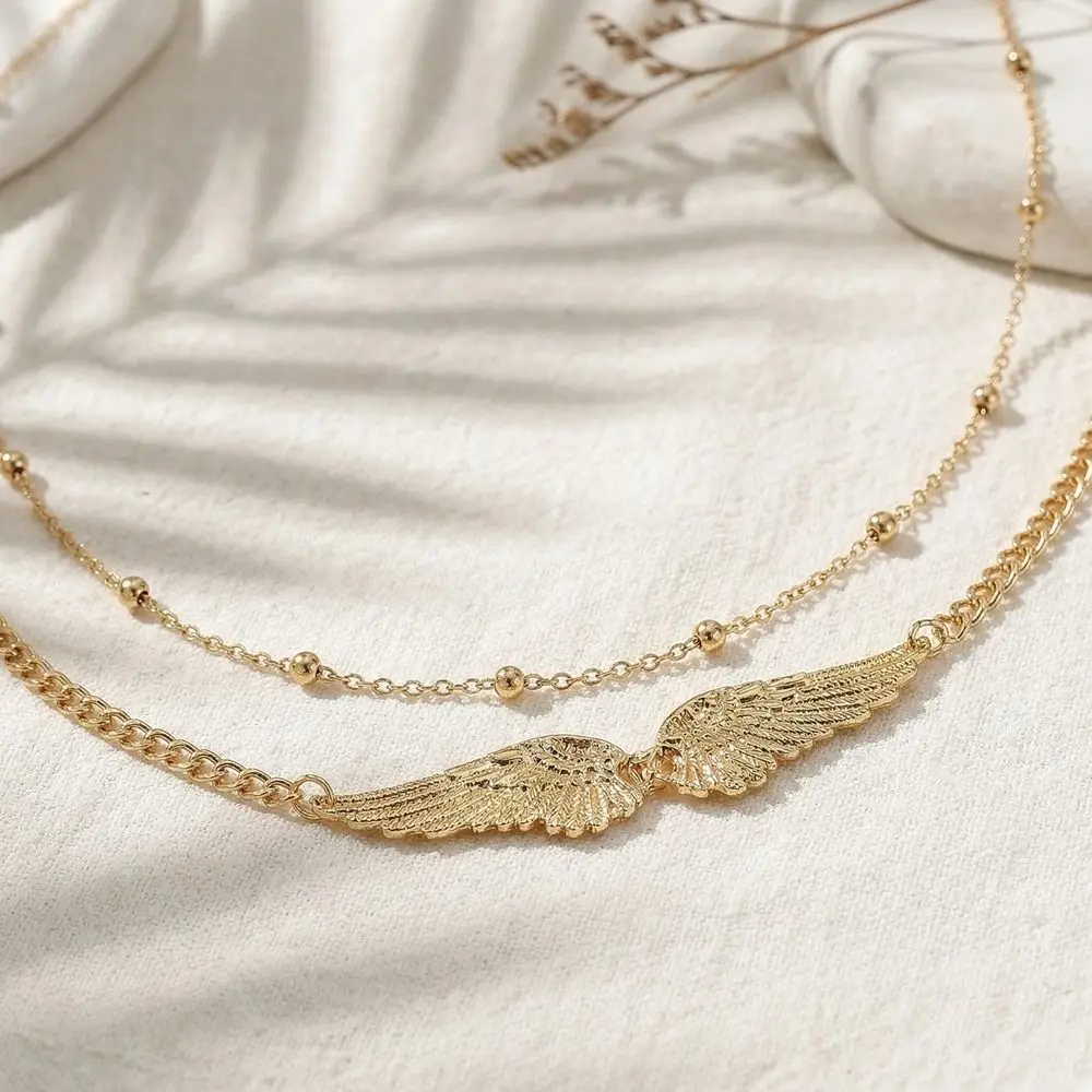 Gift Elegant Double Layer Wings Body Chain Metal Charm Wings Waist Chain Stylish Gold Bikini Belly Belt Beach view 3