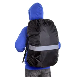 Backpack Protective Cover Scratch Dust Resistant Reflective Strip Sports Bag Waterproof Cover Student Backpack Cover
