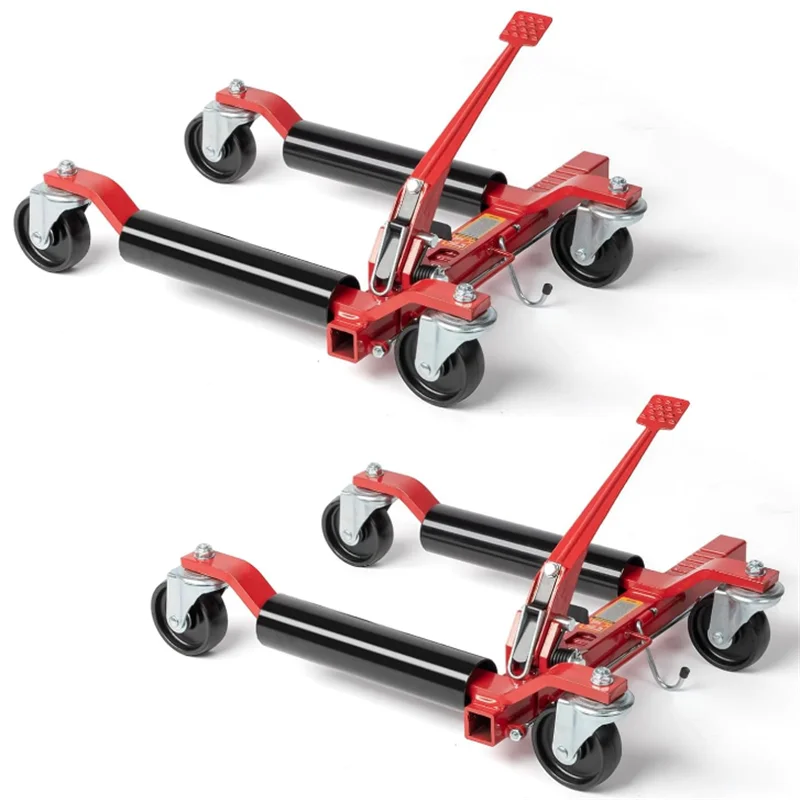 Wheel Dolly Jack, 1500LBS Capacity Mechanical Car Wheel Dolly with Steel Twin Rollers, Heavy Duty Rollers with Foot Pedal