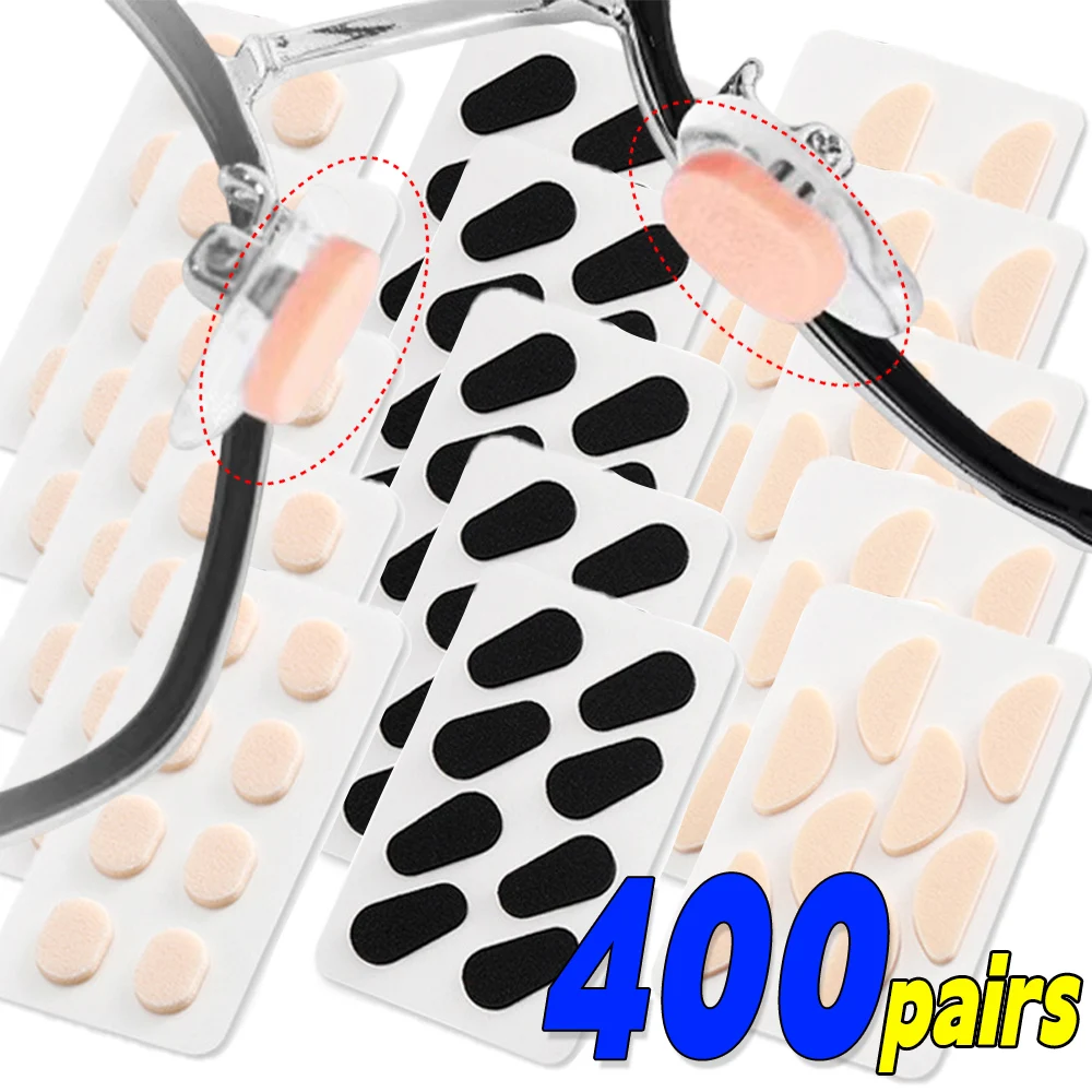 40–400 Paar selbstklebende Nasenpads für Brillen, EVA-Schaum, rutschfest, wiederverwendbar, Mini-weiches, ovales Glas-Brillen-Zubehör-Set