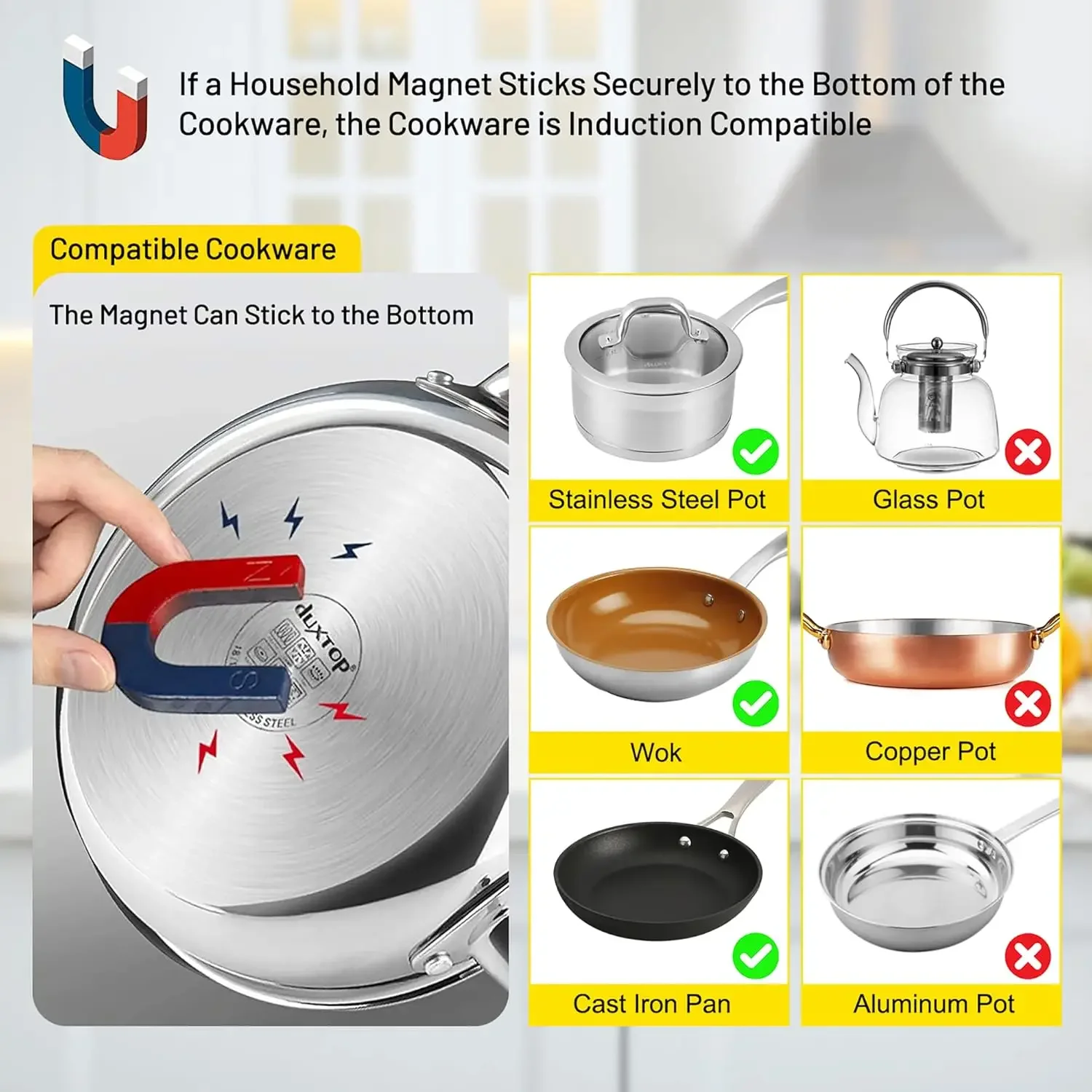 Fogão de indução portátil com controle de temperatura ajustável, queimadores de bancada, 2 queimadores, embutida, 1800W, novo