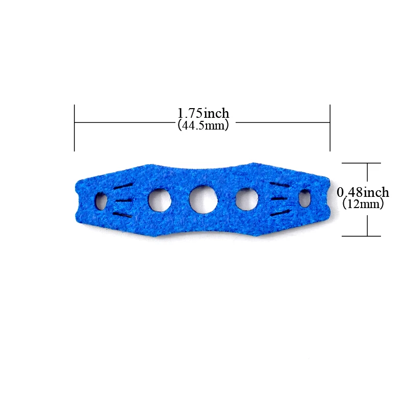 50PCS Blue Slingshots Pouches Microfiber Leather Catapult Leather Pockets for Outdoor Hunting Catapults with Center Hole