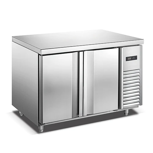 

Commercial Stainless Steel Kitchen Worktable Refrigerator Work Bench Cooler Fridge Under Table Counter Freezer