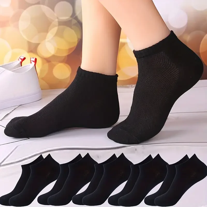 Versatile Mesh Short Socks Comfy & Breathable Ankle Socks Women\'s Stockings & Hosiery