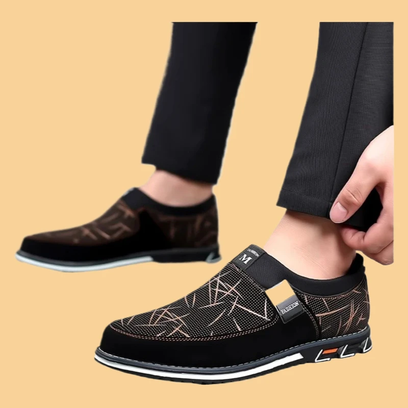 

Рабочая обувь на плоской подошве, трендовая обувь для вождения, классические повседневные мужские кожаные туфли большого размера, мужские лоферы без шнуровки, деловые мокасины для офиса