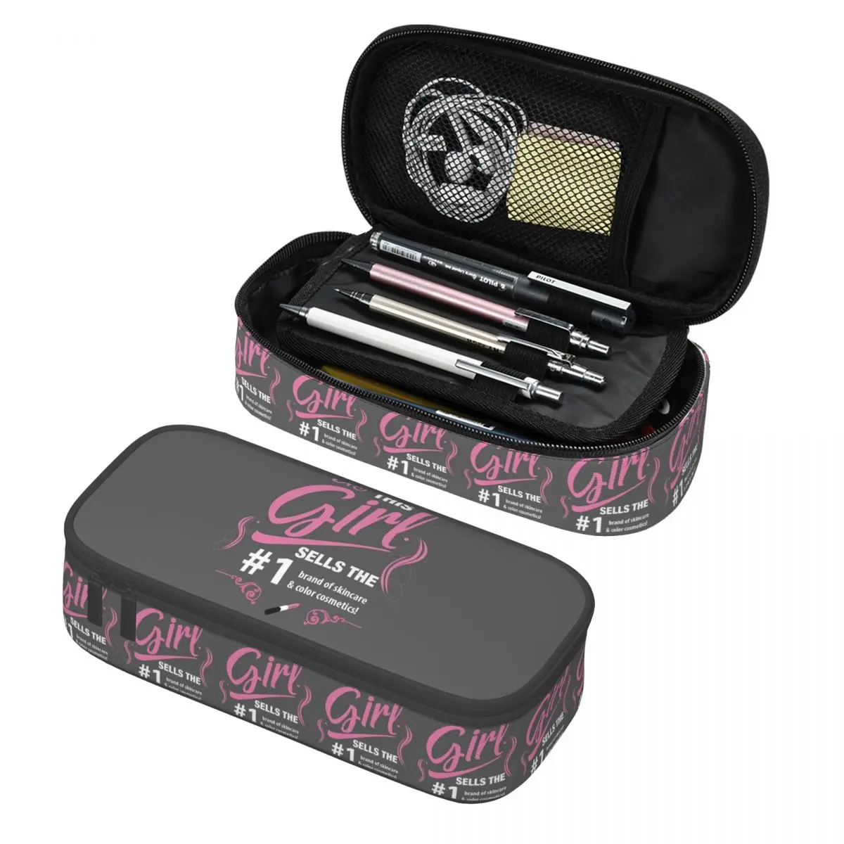 Estojo de Lápis Mary Kay Cosmetics, Suporte para Canetas, Armazenamento de Material Escolar, Caixa de Canetas de Grande Capacidade, Bolsa de Lápis para Estudantes