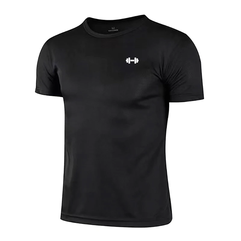 

Gym Fitness Muscle Short Sleeve O-Neck Clothing Summer Mesh Breathable Quick Dry Cool T-shirt Mens Bodybuilding Running Shirts