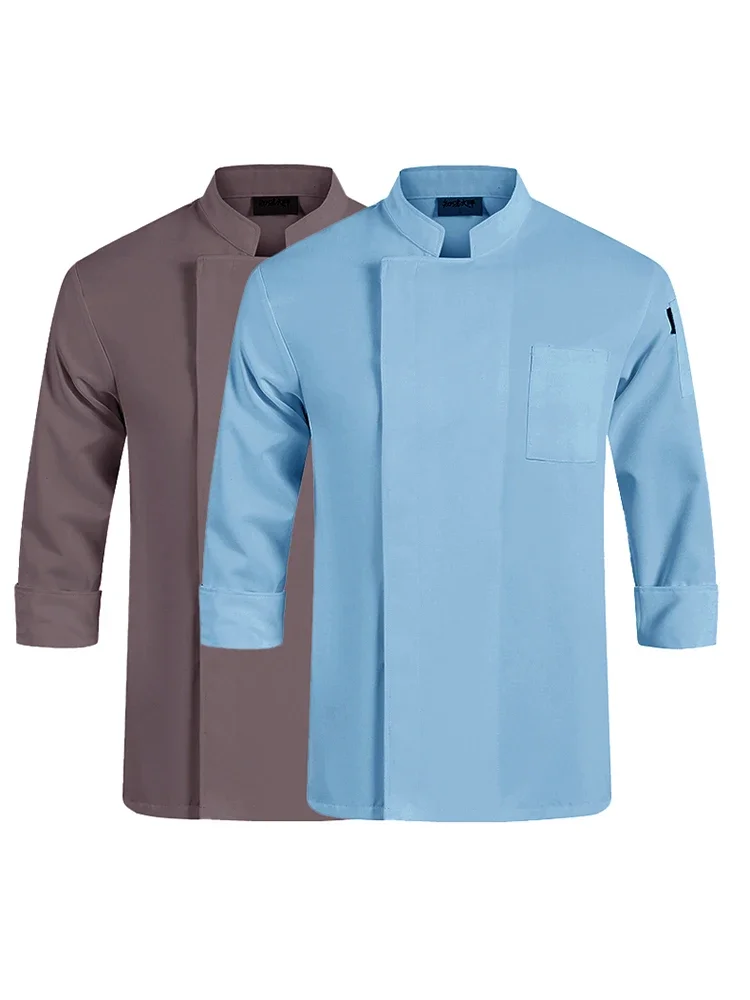 Chef Jacket for Men Food Service Cooking Shirt Female Cook Jacket Restaurant Kitchen Work Uniform Baker Barista Waiter Workwear