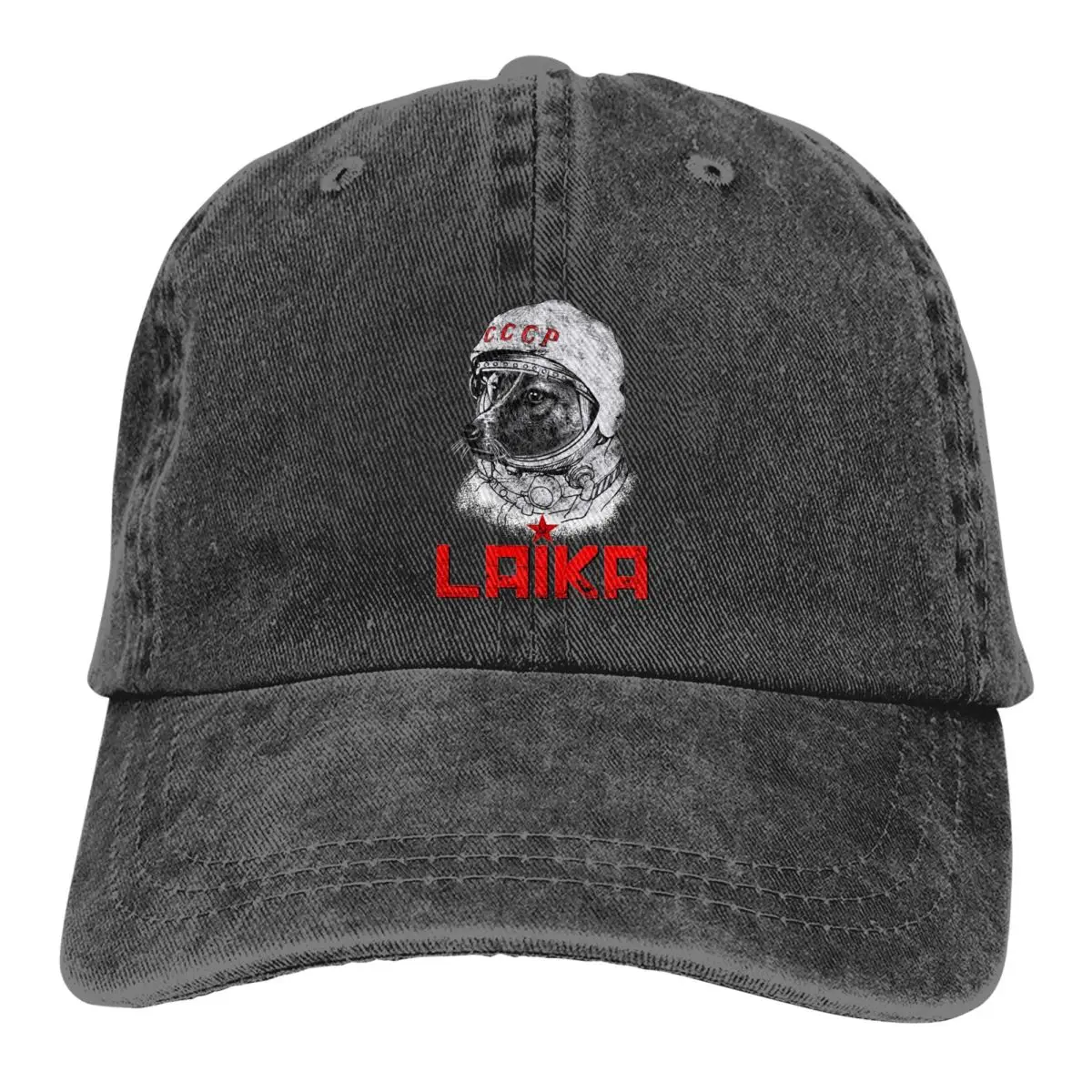 Laika The CCCP Soviet Russia Super Space Rocket Dog Men Women Baseball Cap Distressed Denim Caps Hat Retro Outdoor Gift Sun Cap