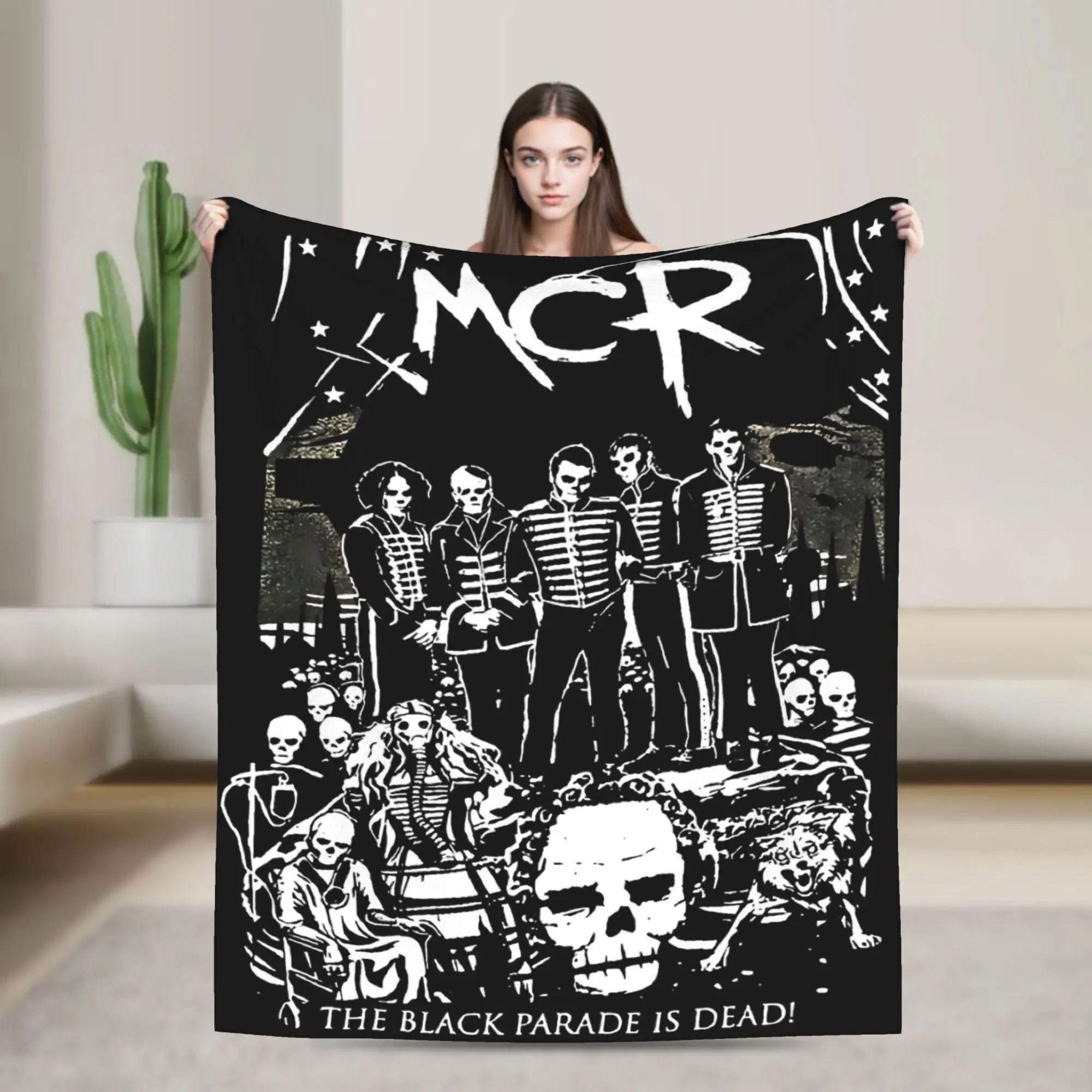 Rock Band My Chemical Romance Music Blankets Super Soft Plush Throw Blanket For Home Decor Flannel Bedspread Bed Cover