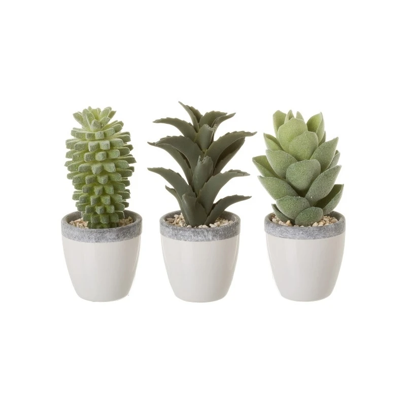 Floral ornaments 3 Pack artificial cactus potted 123500 porcelain