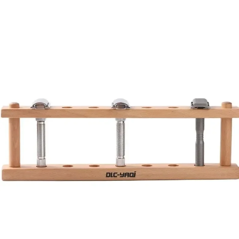 حامل ماكينة حلاقة من خشب الزان YAQi لشفرات الحلاقة الآمنة YAQi