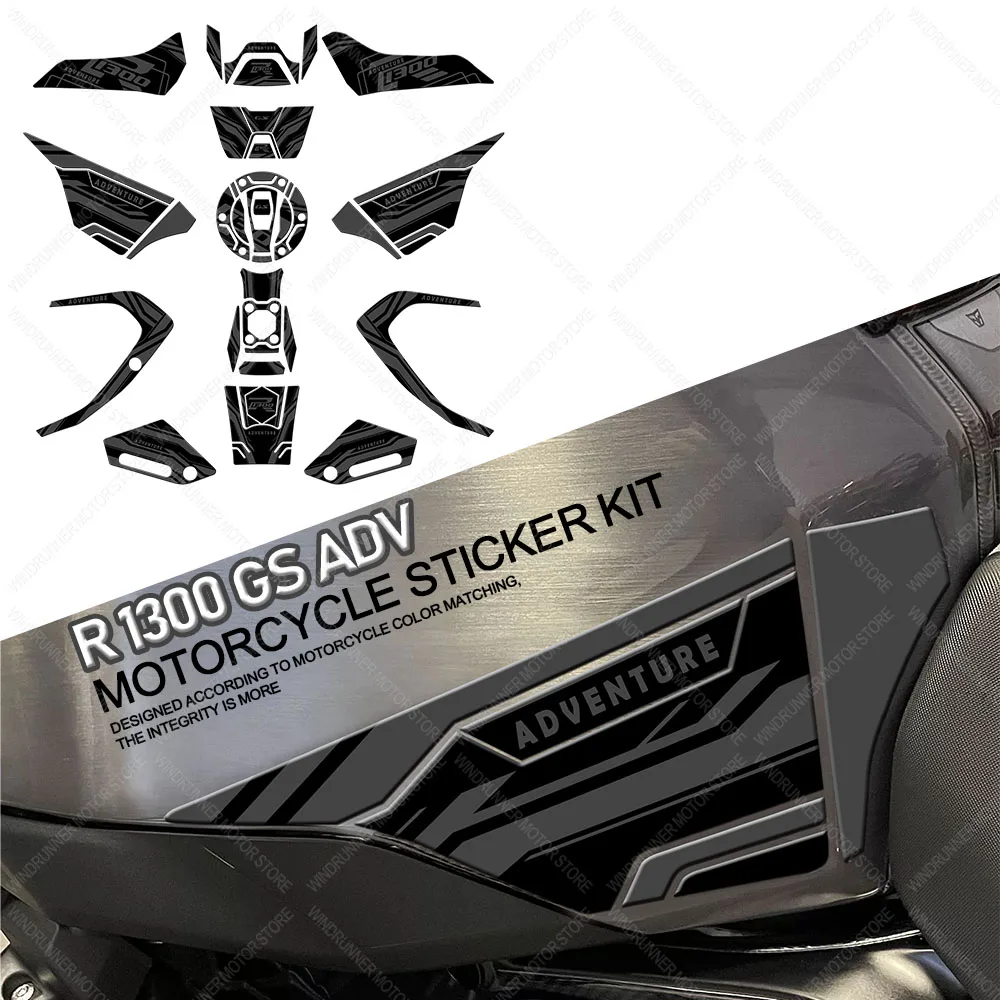 

For R 1300 GS r1300gs ADV 3D Motorcycle Tank Pad Protector Sticker Gas Tank Decals Scratch Resistant Protective Sticker Full Set