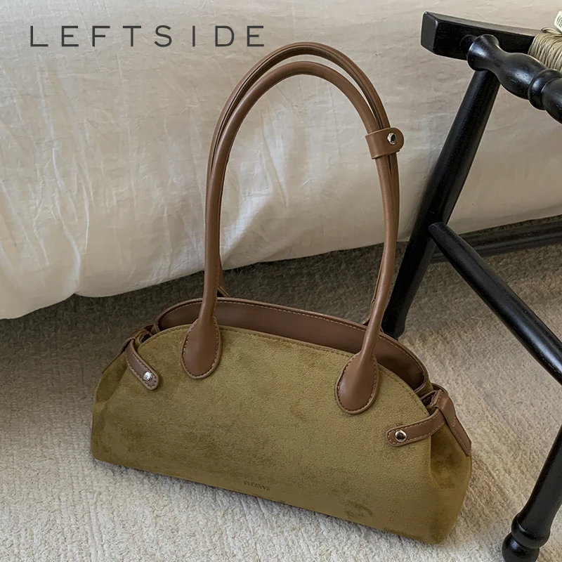 

Левая сторона, маленькая сумка на плечо из искусственной кожи в стиле ретро, Зимняя мода 2024, сумка подмышки, женские роскошные брендовые простые сумки и кошельки