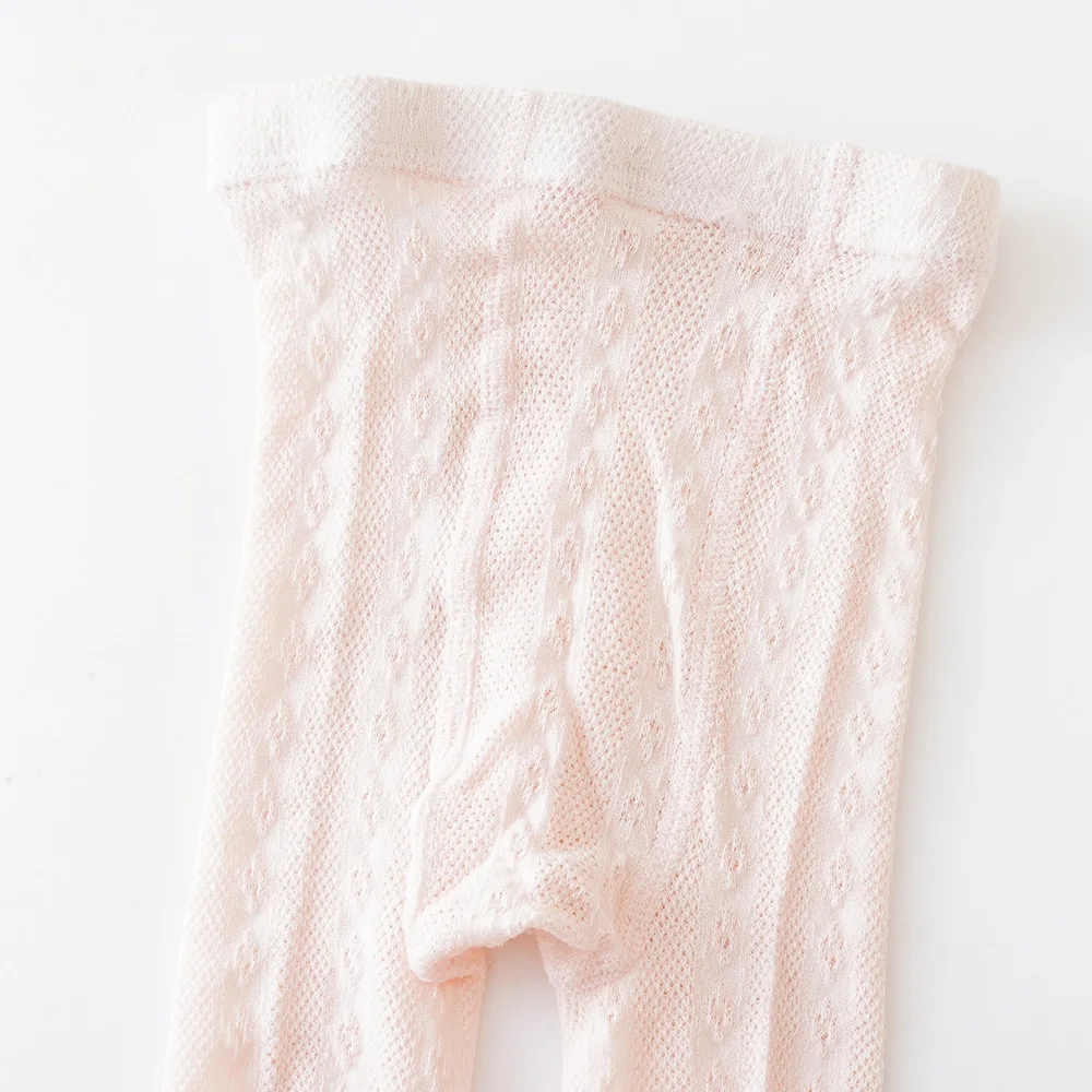 Children Summer Mesh Cotton Leggings Girl Kid White Pants Toddler Baby Colorful Bow Long Ribbed Tights Trousers 2023 Pantyhose view 3