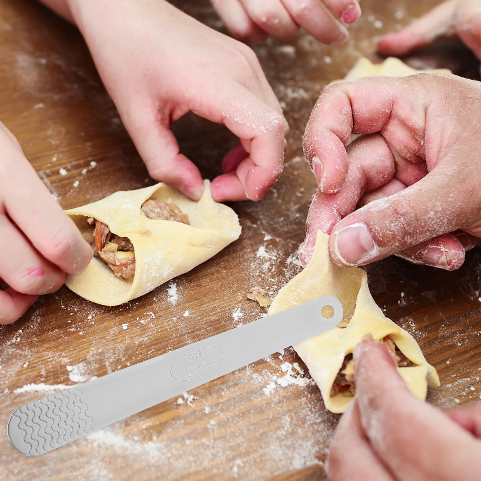

4pcs Stainless Steel Dumpling Stuffing Spoons Ergonomic Kitchen Tools Wonton Filling Spoons Smooth Surface For Family