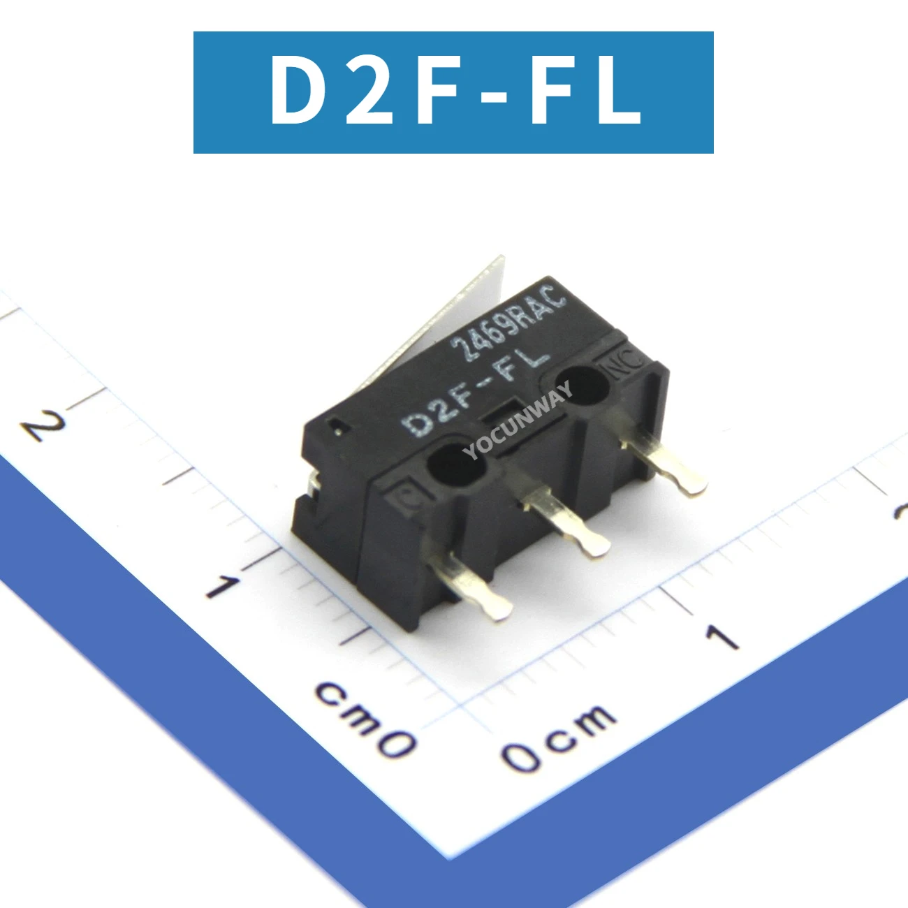 OMRON D2F-FL Mikroschalter Original Neu Authentisch Japan 3 PIN 1A 125VAC für den Elektronikmarkt