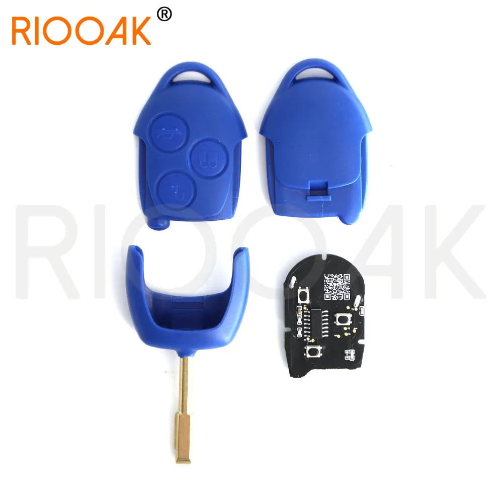 For Ford Transit WM VM 2006 2007 2008 2009 2010 2011 2012 2013 2014 433MHz 4D63 Blue Remote Car Key 6C1T15K601AG 6CIT15K601