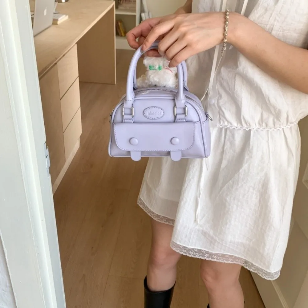 

Fashion Korean Boston Crossbody Bag Luxury Small Women's Underarm Bag Casual Commute PU Leather Handbags Purses