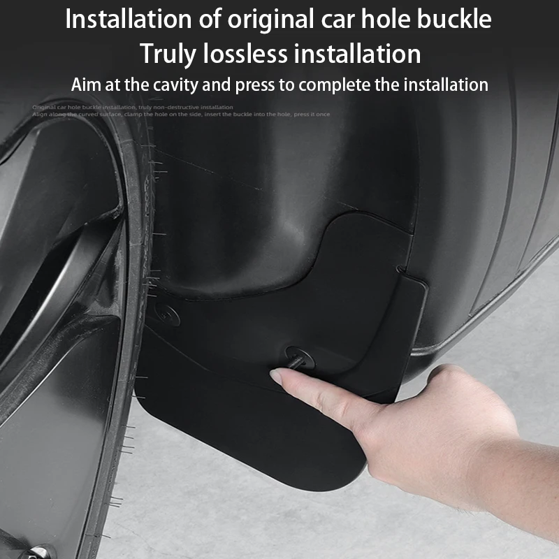 Tesla Model Y Juniper 2025+ 자동차 휠 머드 플랩 스플래시 가드 MudFlaps 전면 후면 펜더 새로운 업그레이드 TPE 머드 가드 보호대 썸네일 4