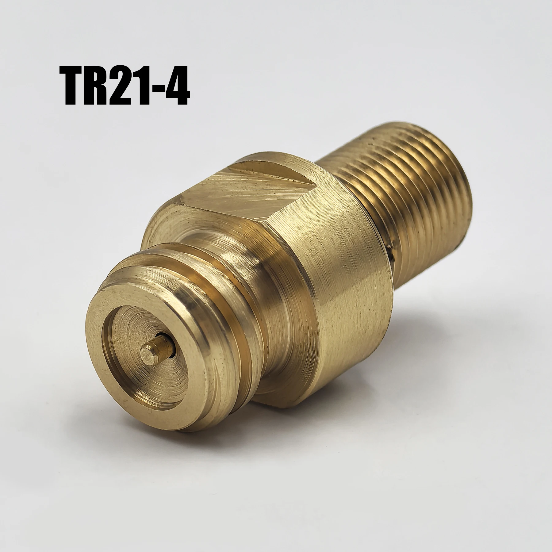 Soda Water Accessories Tank Cylinder Without Valve Adapter Refill Input M18*15 Output TR21-4 Solid Brass Alloy Filling Station