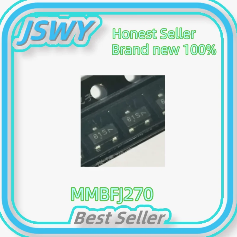 (10/100 pieces) New 100% MMBFJ270 P-channel JFET Field Effect Transistor SOT-23 Silk Screen 61S Original Electronics Integrity