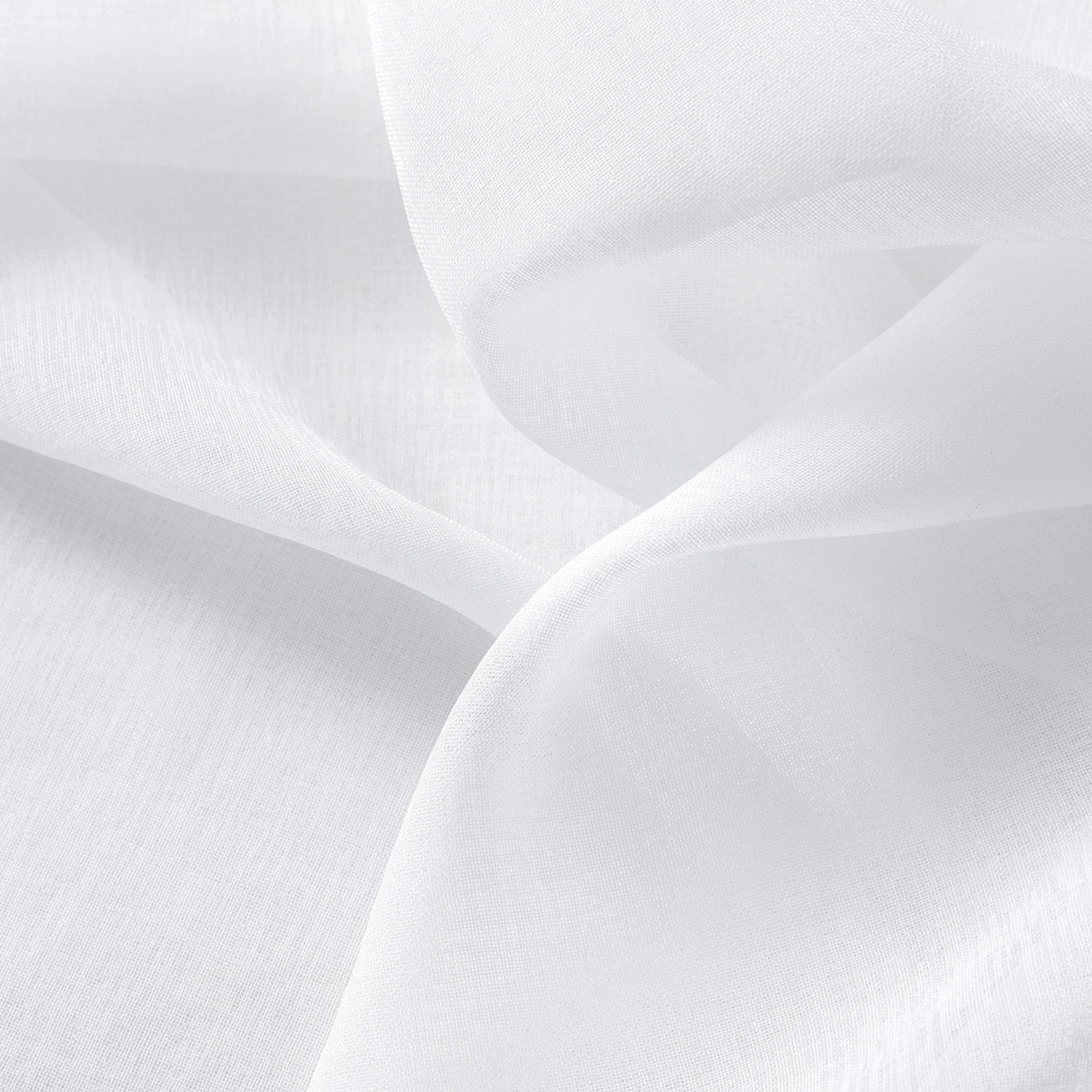 White Short Sheer Curtains for Kitchen Bedroom Small Tulle Curtain for Living Room Drapes Embroidered Lace Curtinas