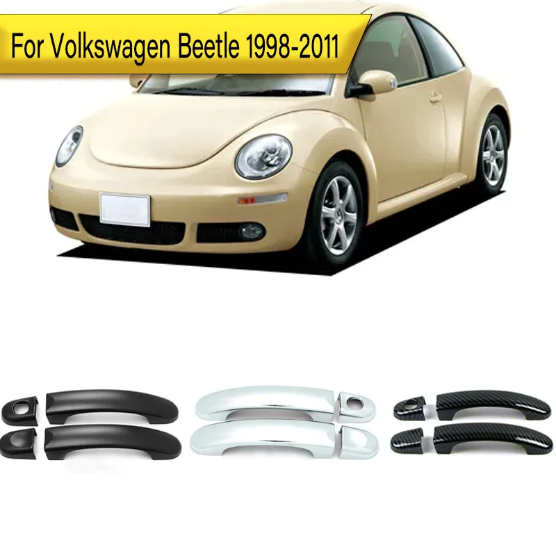 

For Volkswagen Beetle 1998-2011 Door Handle Cover Decorative Trim Pieces Electroplat/Carbon Look/Gloss Black ABS Stickers