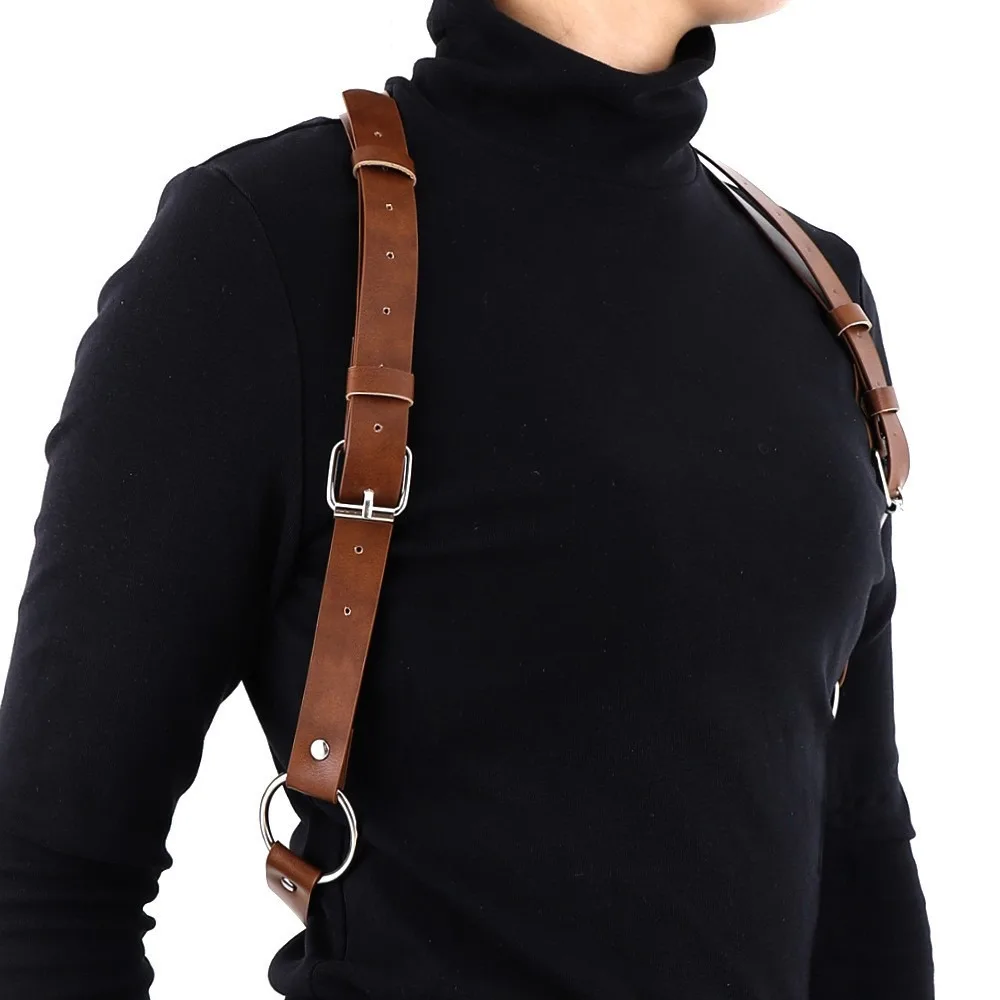 

Adjustable Body Corset Straps PU Leather Shaping Chest Harness Waist Belt Goth Waistband Body Harness Clothing Accessories