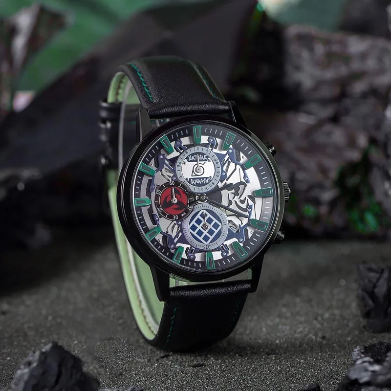 Anime Watch Naruto Uchiha Sasuke Cosplay Men's Travel Matching Waterproof Watch Birthday Gift