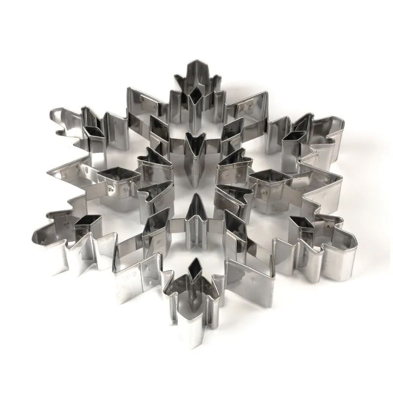 Fondant Cookie Cutter, Large 3D Christmas Snowflake Mold, Creative Pastry Baking Tool
