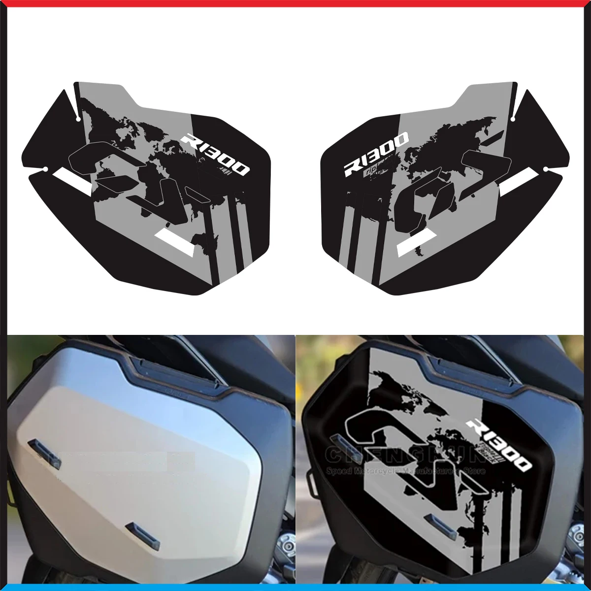 For R 1300 GS R1300GS Trunk Luggage Panniers Side Top Cases Suitcase Protector Stickers Decals 2024 2023