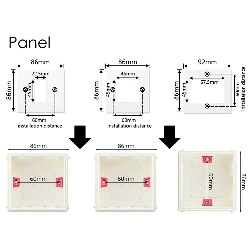 Cr1 Serie-Wand steckdose EU-Steckdose Frankreich Brasilien Spanien Steckdose Typ C USB 3,0 TV Cat6 Internet-Buchse HDMI-Buchse DIY-Buchse