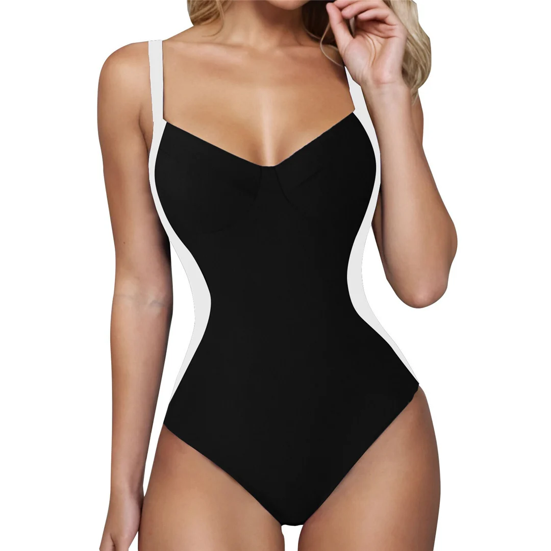 S - XL, 7 Farben, einteiliger Badeanzug mit Schnürung und Spitze, Damen-Badebekleidung, hoch geschnittene Beine, rückenfreier Badeanzug, Badeanzug, Modell V6952. – Detail 14
