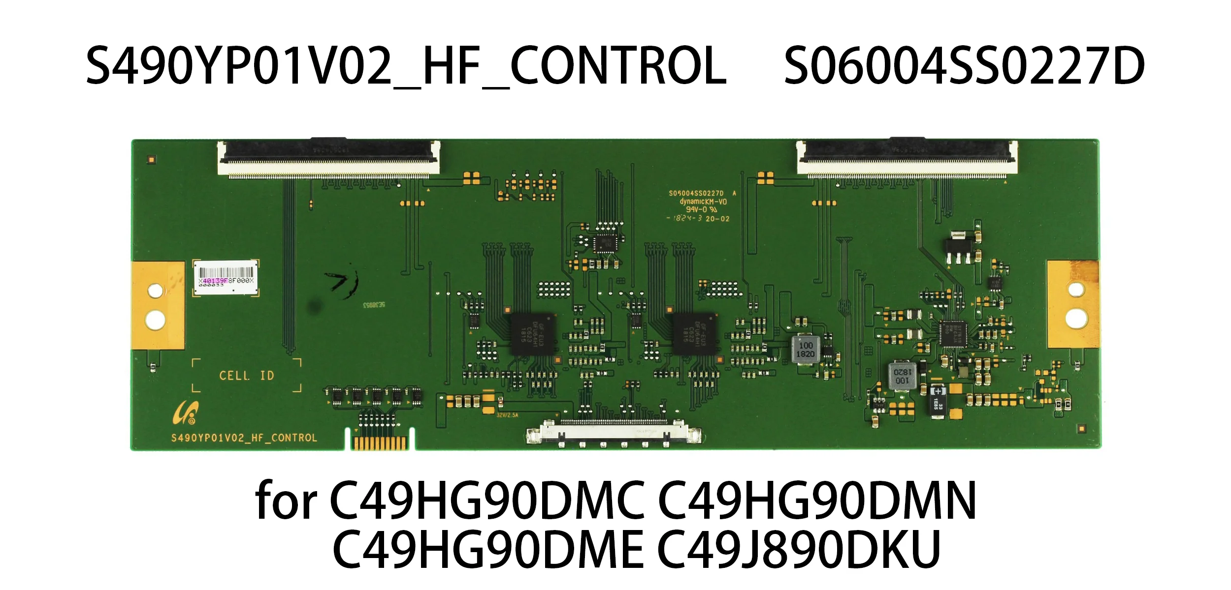 S490YP01V02_HF_CONTROL S06004SS0227D LJ94-40139F T-CON Logic Board is for Display LC49HG90DMNXZA LC49J890DKUXEN 49 Inch