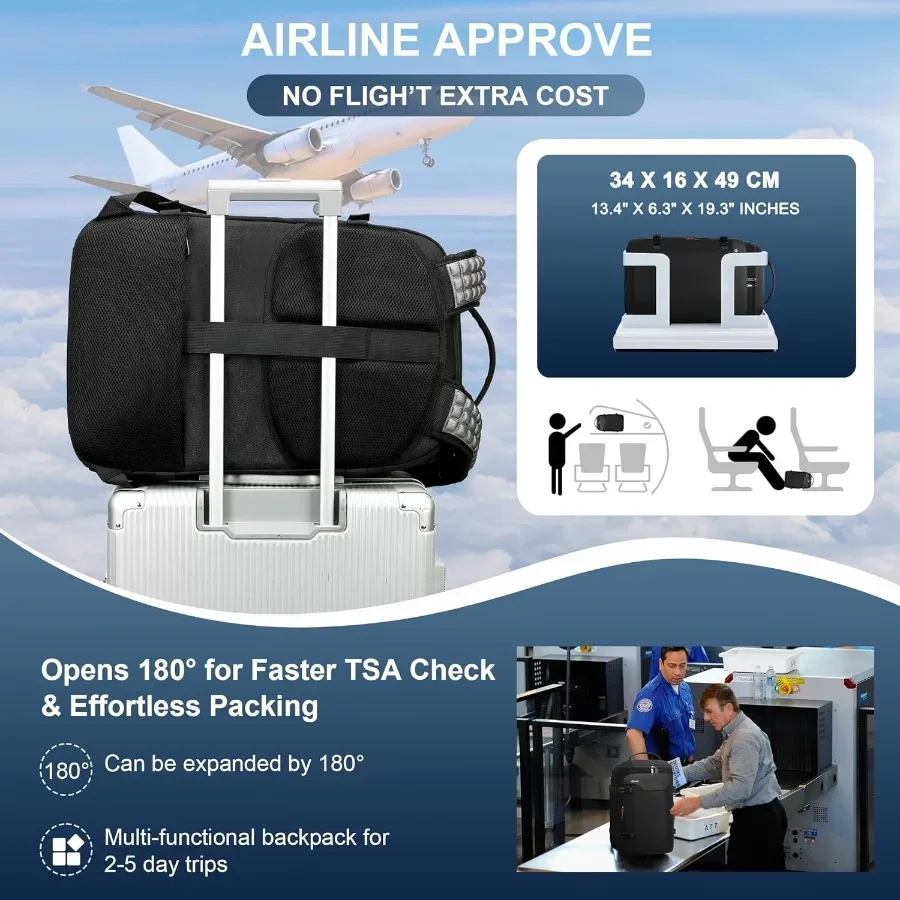 حقيبة ظهر مفرغة للسفر 60L قابلة للتوسيع فراغ الختم ضغط حقيبة السفر مع مضخة محمول مقصورة مقاومة للماء Busi #6