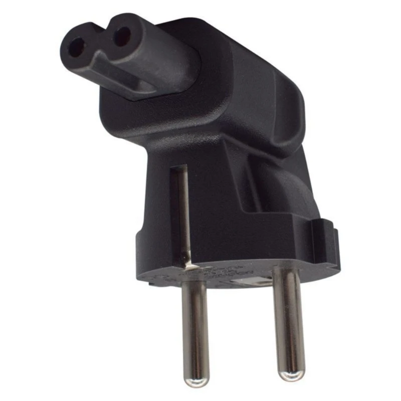 Adaptateur d'alimentation EU4.8mm à C7 à courbure droite, prise mâle à femelle en PVC électrique