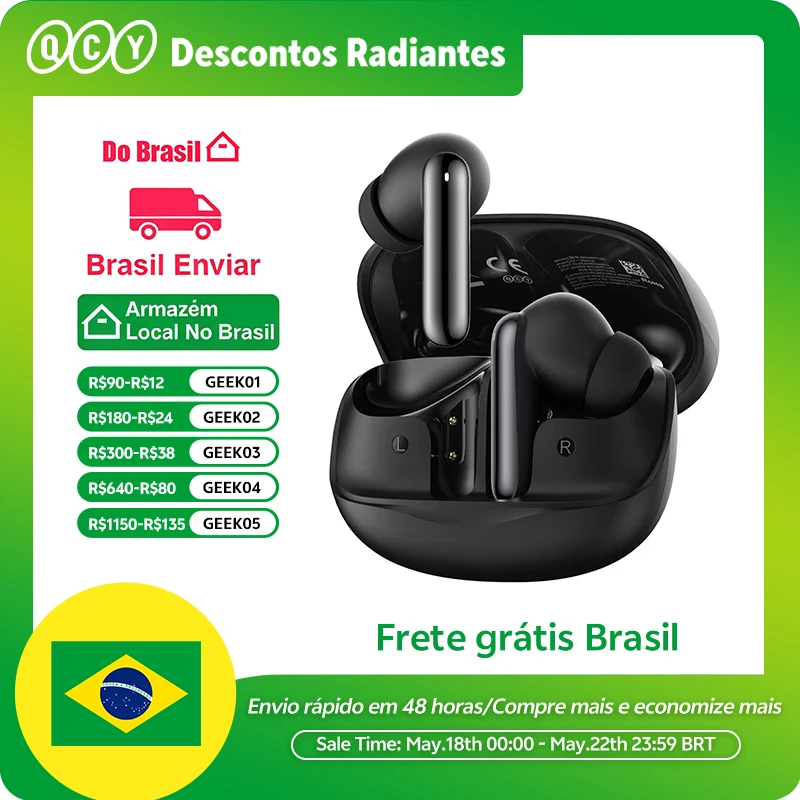 Foto detalhada de Qcy melobuds n50 anc bluetooth 5.4 fones de ouvido sem para bancada de manutencao B2B