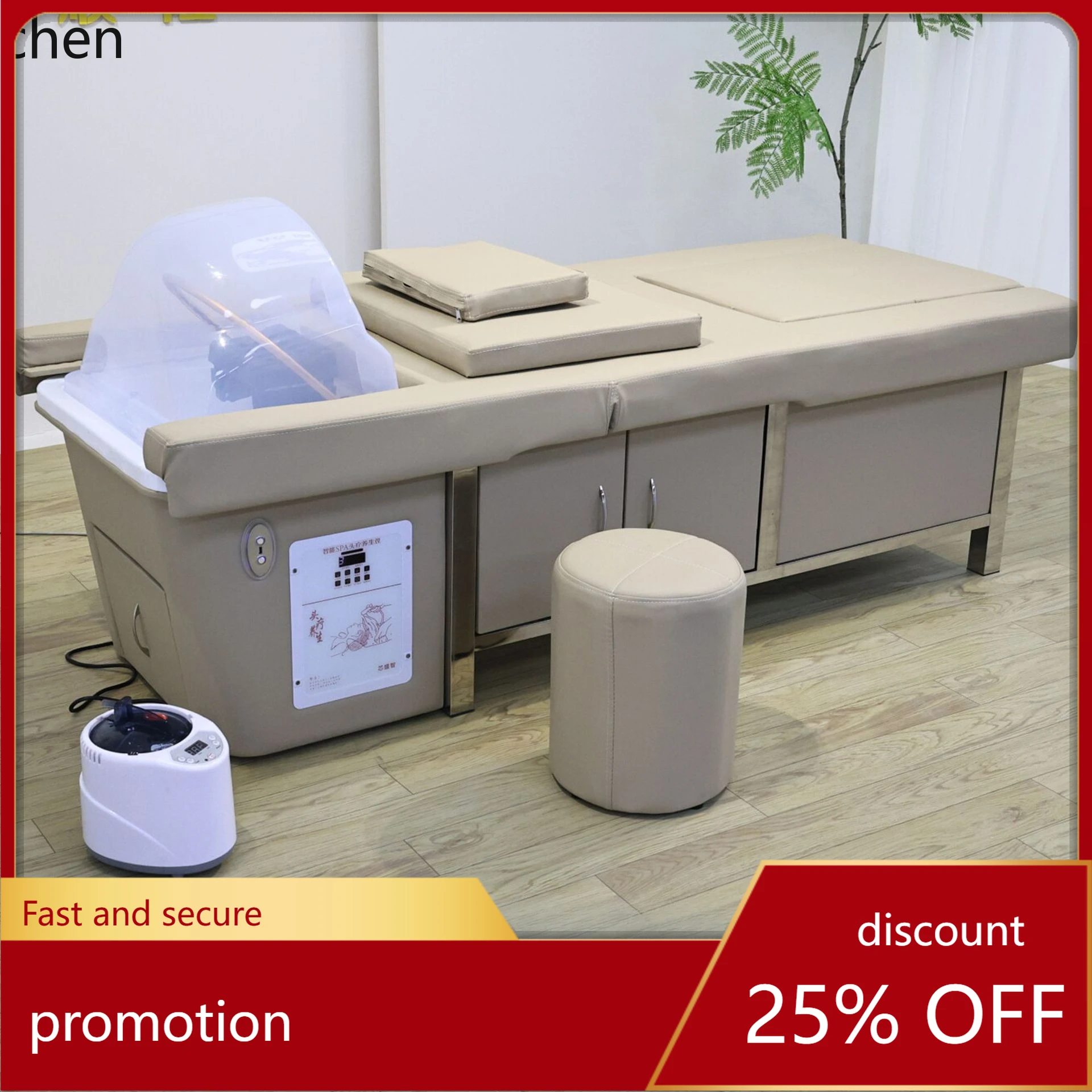 

LXC High-End Adjustable Shampoo Bed with Water Circulation, Steaming Spa, Foot Bath, Foot Care, Health Salon, Beauty Salon