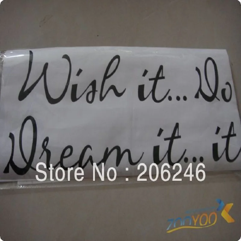 wish it. dream it. do it quote wall decals 8012 home decorative sticker adesivo de parede removable vinyl wall stickers