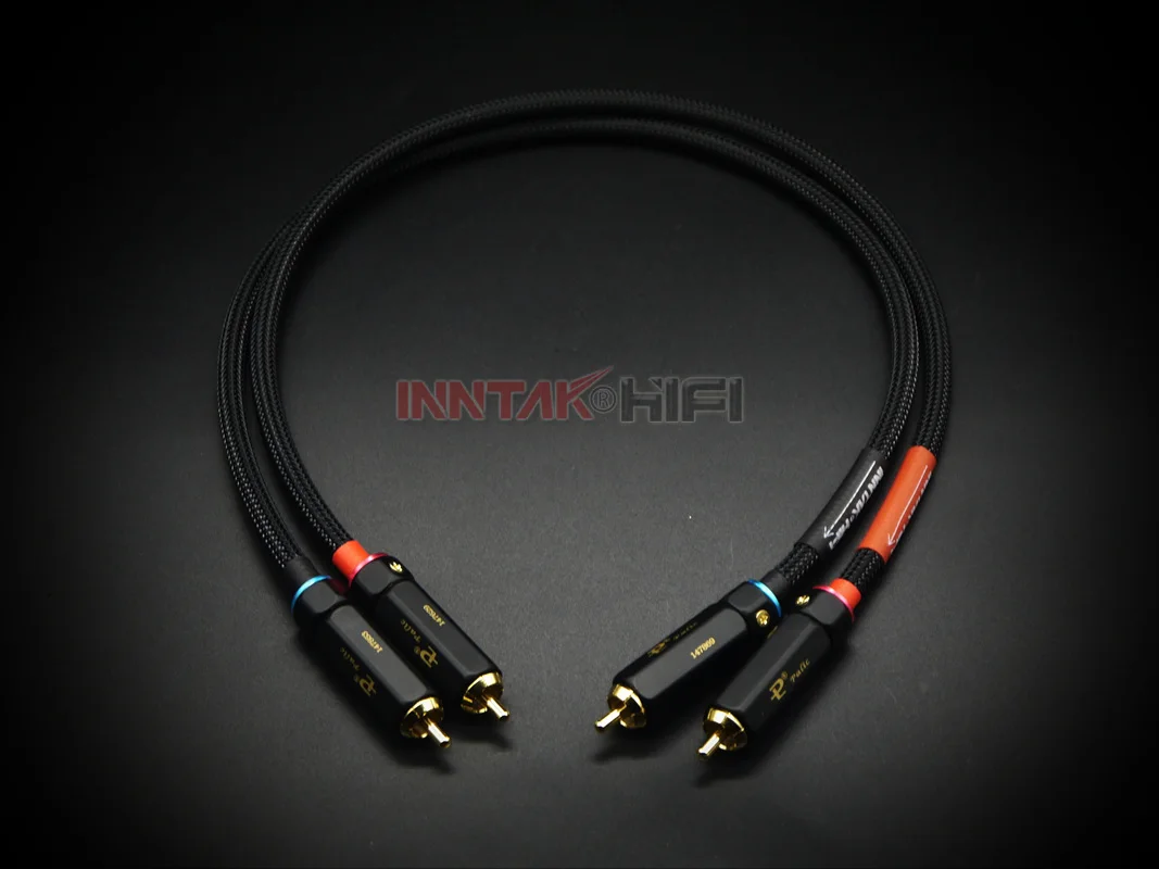 2Pcs/Pair CANARE Professional Audio Grade Self-locking RCA To RCA HIFI For Amplifier DAC TV NO1101