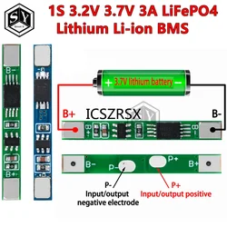 5/10PCS 1S 3.2V 3.7V 3A LiFePO4 / Lithium Li-ion BMS PCM Battery Protection Board Pcm For 18650 32650 Battery Packs