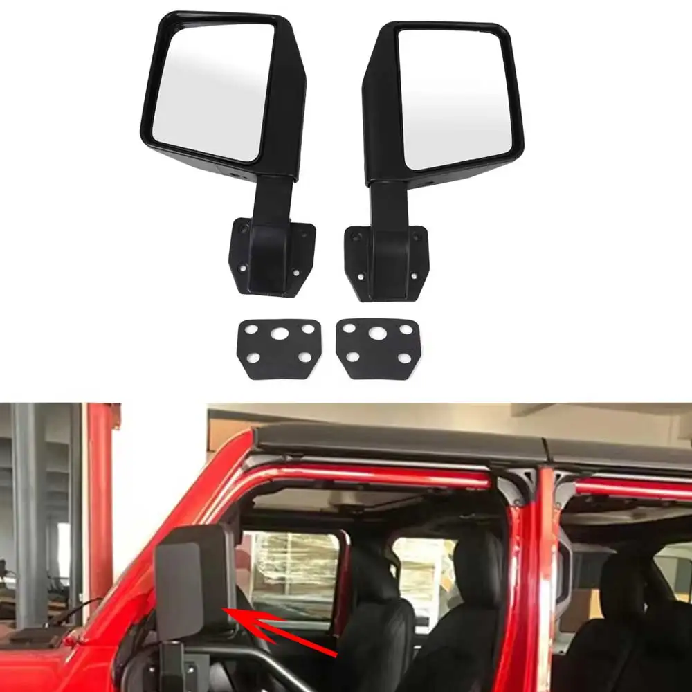 

Side Mirror for Jeep Wrangler JK JL Car Door Mirrors Rear View Mirror for Jeep Wrangler Accessories 2007-2024
