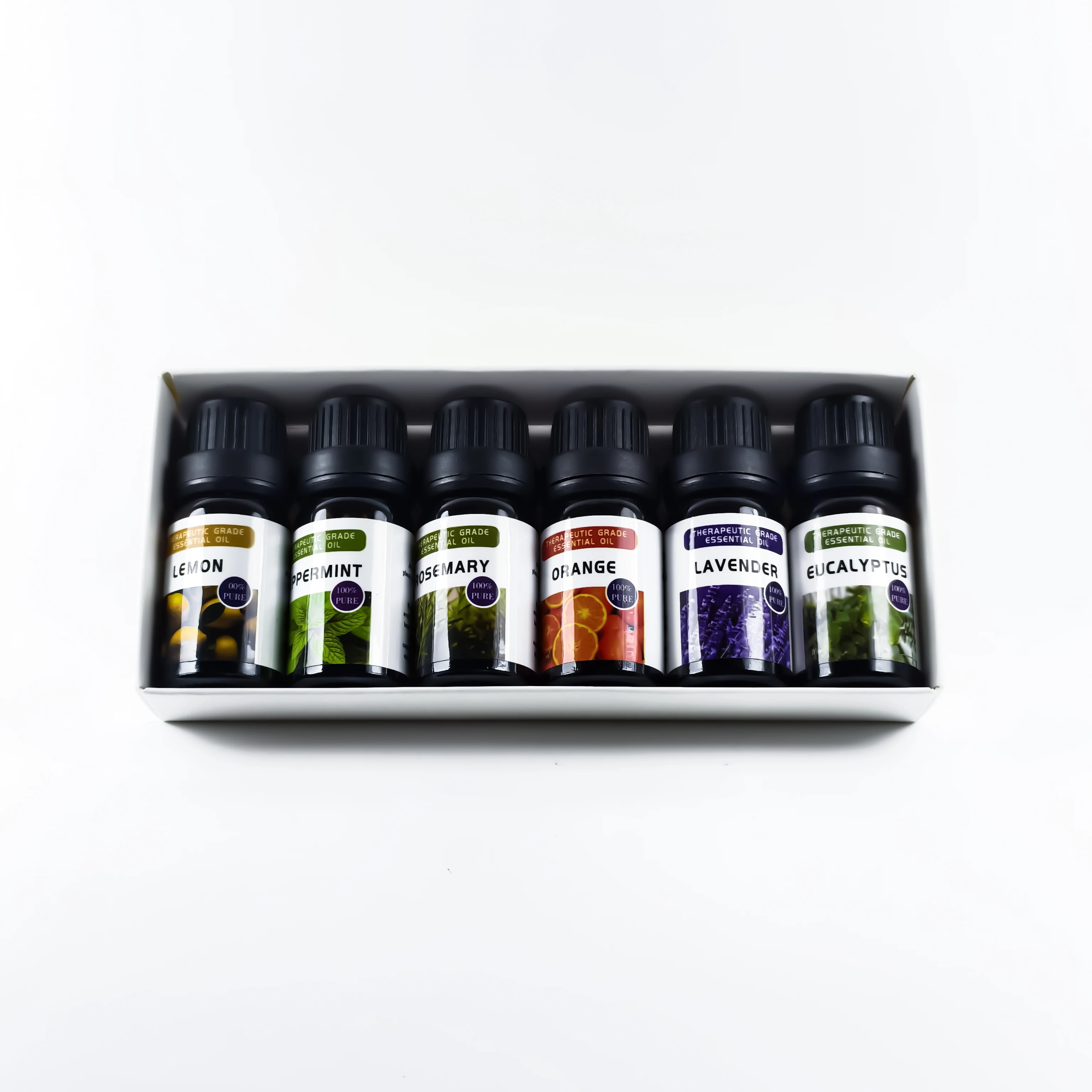 2026 عيد الميلاد الليمون النقي الحلو البرتقال الأوكالبتوس الخزامى النعناع روزماري 6 قطعة/المجموعة تدليك زيت عطري مجموعة هدية