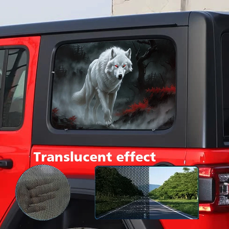 

2 pieces pickup truck side glass stickers, car stickers, truck SUV off-road rear gear perspective stickers, various patterns